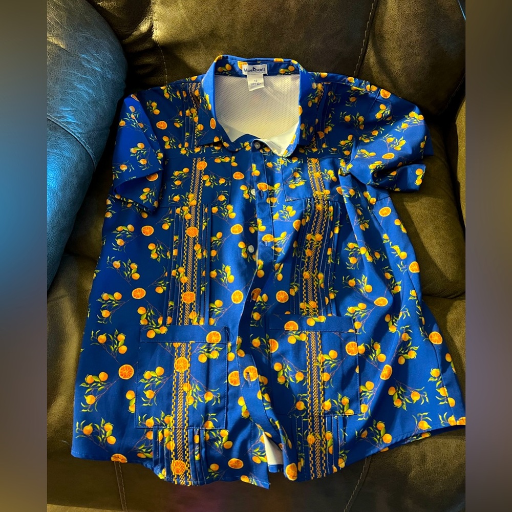 Boys Blue Quail Top